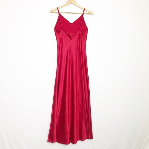 Cabernet Sleepwear red satin maxi slip dress❤️ - Picture 6 of 9